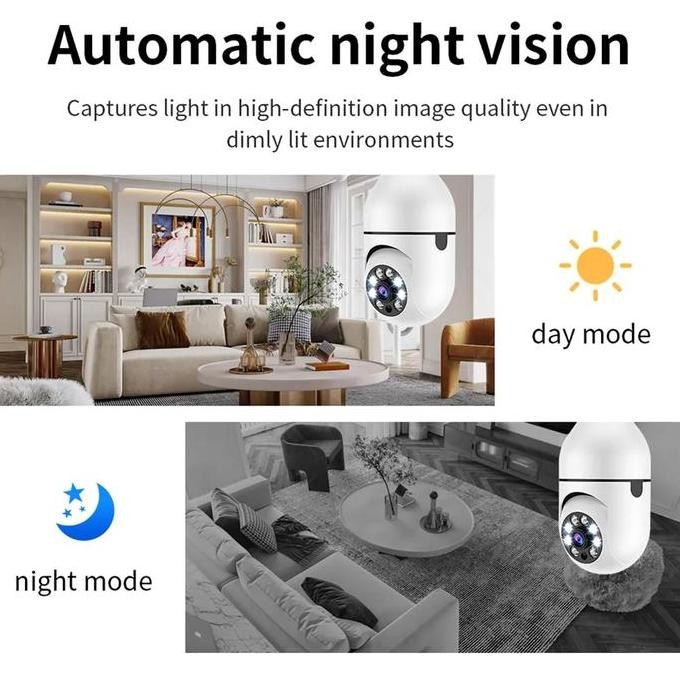 TERBARU - kamera rahasia cctv bohlam lampu led sensor gerak-spy cam-lampu IP cam