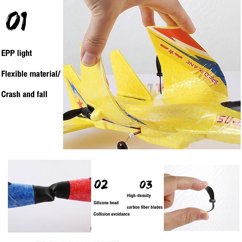 KiKiTOY Pesawat Remote Control Pesawat RC Mainan Pesawat Terbang Pesawat Remote Control Terbang