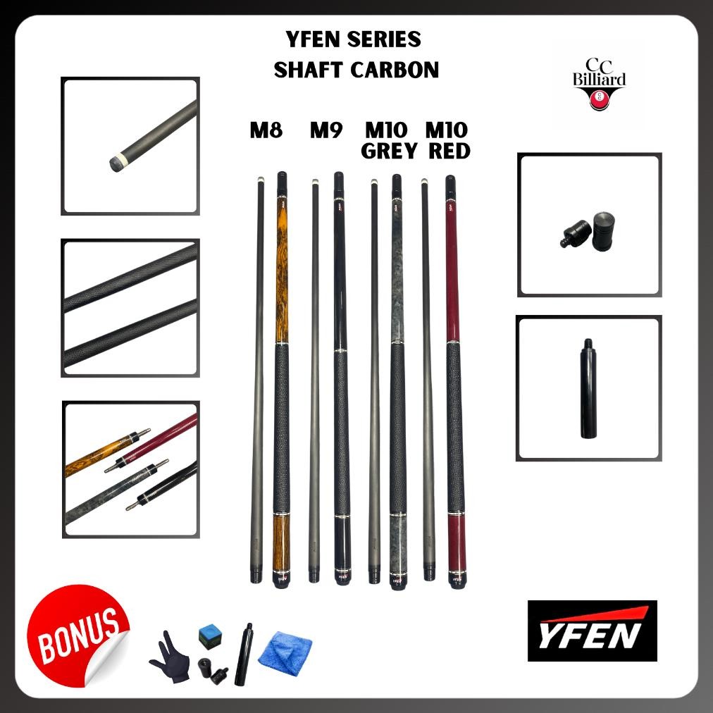 albertGokil- Stick Billiard YFEN Series M6, M8, M9, M10 Grey, M10 Red
