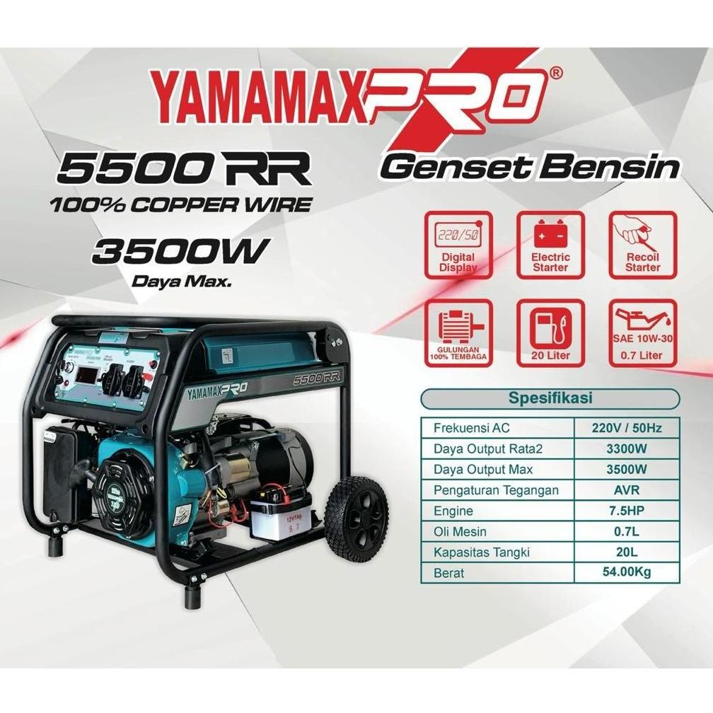 albertGokil GENSET YAMAMAX PRO 3500 WATT 5500 RR 5500RR GENERATOR LISTRIK