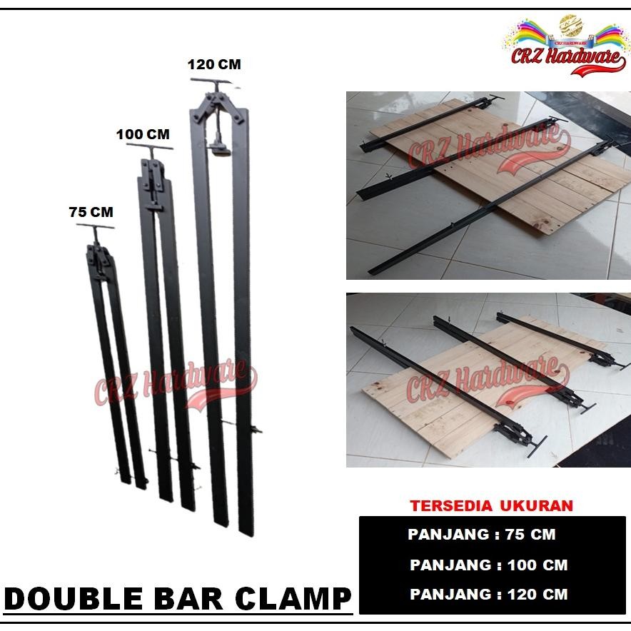 EDELWEIS Double Bar Clamp Alat Press Catok Klem Sambung Papan Kayu T Bar Clamp Pipe Clamp