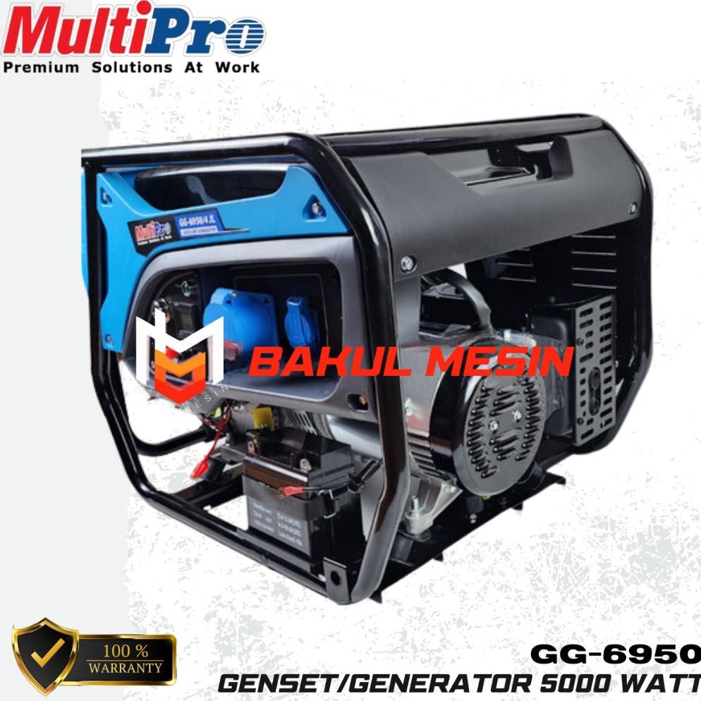 albertGokil Generator listrik Mesin genset 5000 WATT Multipro GG6950 GG 6950
