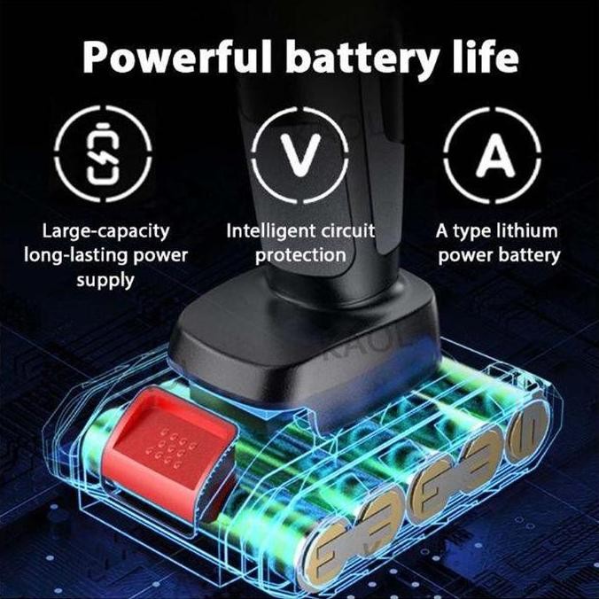 ENRIO- Tool HouseBor Listrik 1 Set Lengkap 36VF Reversible/ Modern Tanpa Kabel Cordless Real 36VF/ B