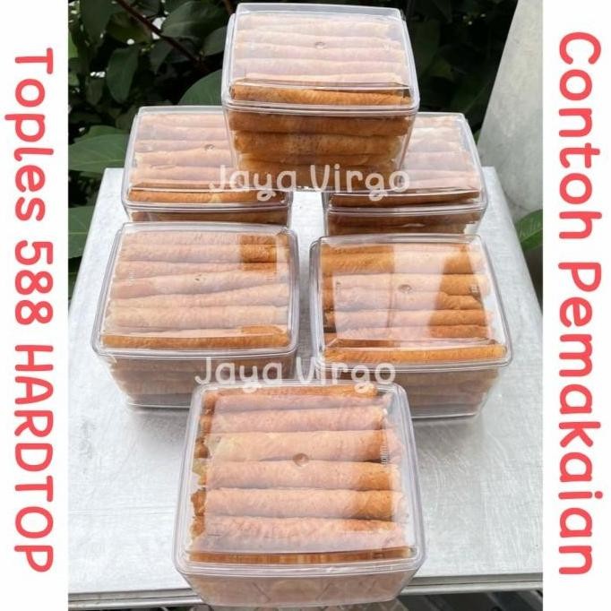 Toples 588 HARDTOP kotak / toples kue nastar / toples kue kering kotak