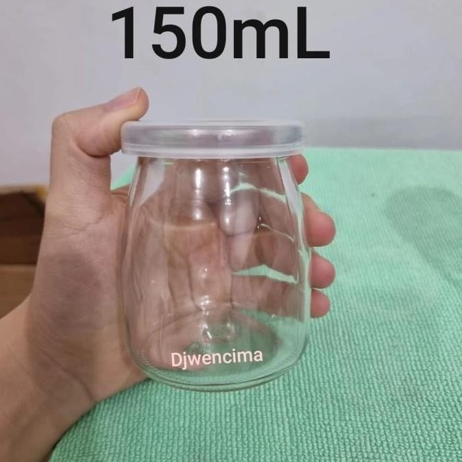 PUDDING JAR 150ML TUTUP PLASTIK/BOTOL PUDDING/BOTOL KACA