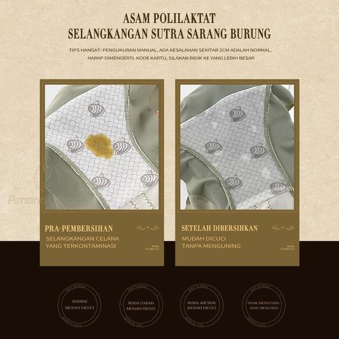 Promo AmanoheartCelana Dalam Sutra Es Antibakteri 7A Untuk Wanita Celana Dalam Renda Impor Bermutu T