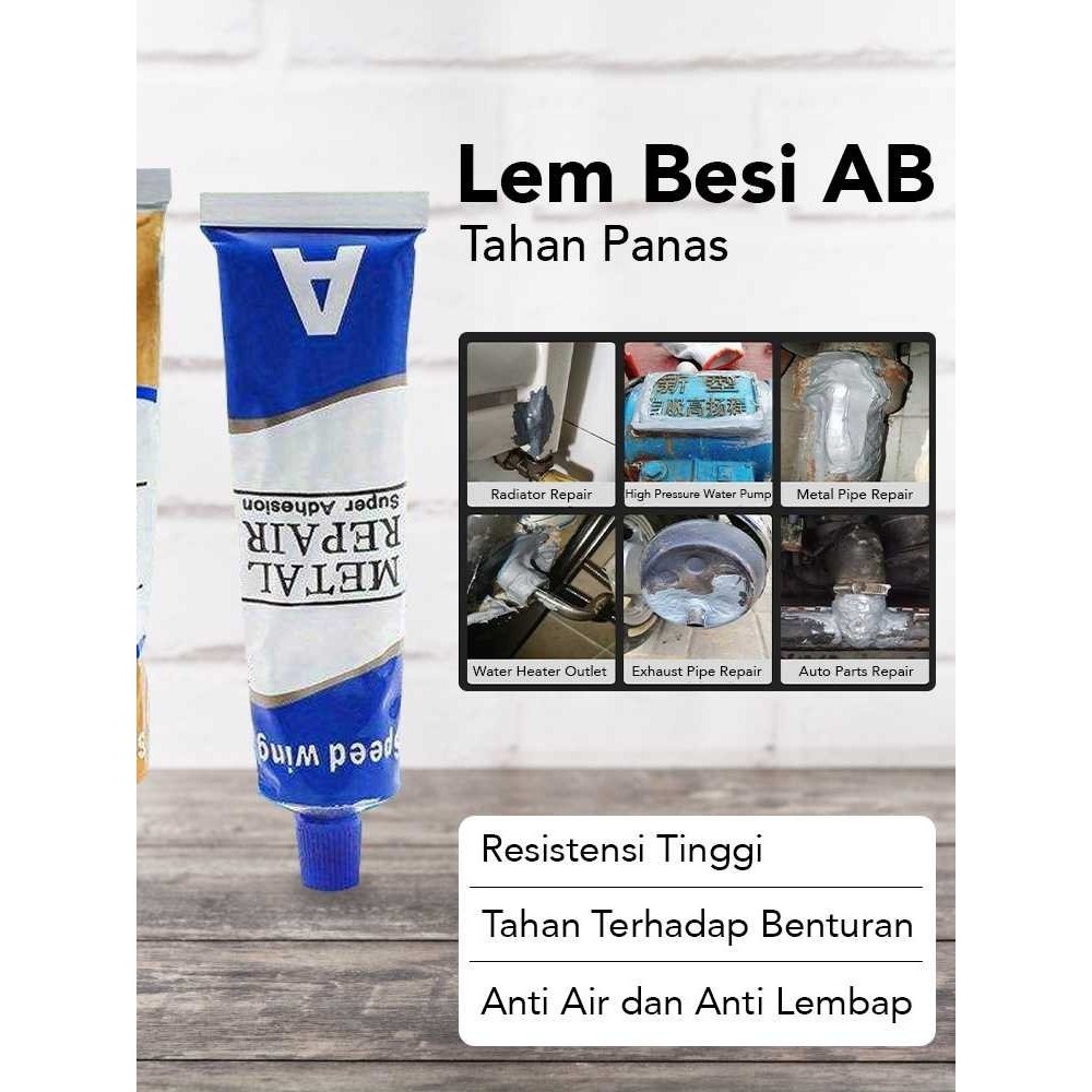 Lem Besi AB Super Kuat Multifungsi Industrial Repair Glue  | Lem AB Tertell | Penambal Besi Steel Me