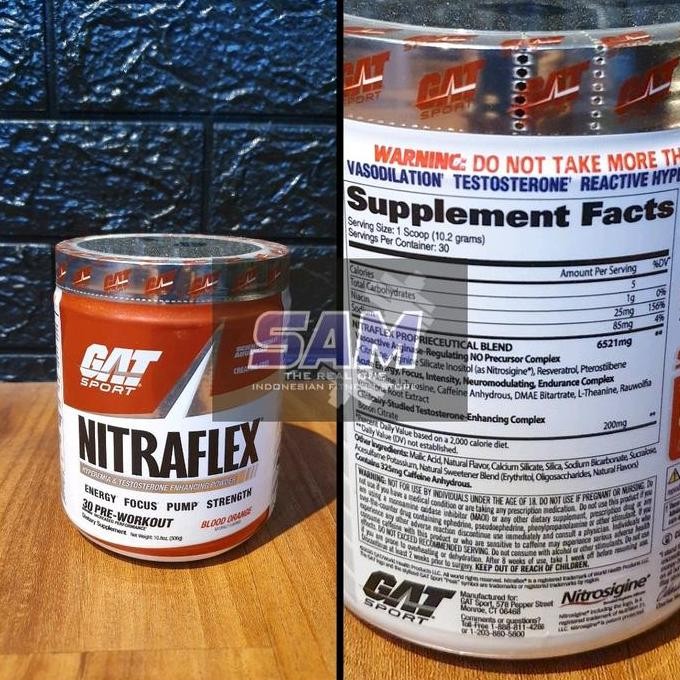Suplemen Fitness GAT Nitraflex 30 serving Pre Workout KUN