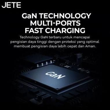 JETE E6 Adapter Fast Charger GaN 65W + 4 Port (Dual USB & Dual TypeC)