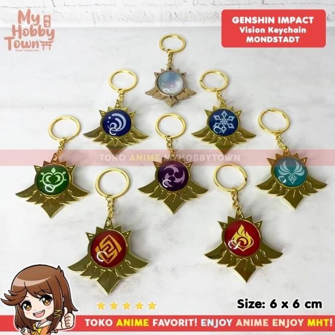 Gantungan Kunci Vision Genshin Impact Mondstadt Glow In The Dark