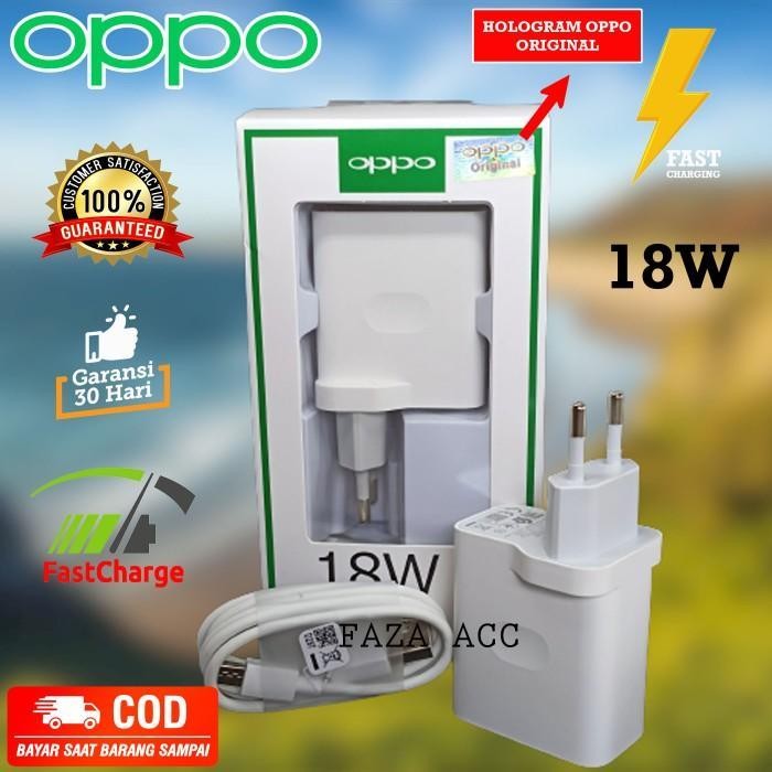 CHARGER OPPO ORIGINAL 100% 18 WATT 18W MICRO USB/TEPSI/TYPE C ASLI ORI