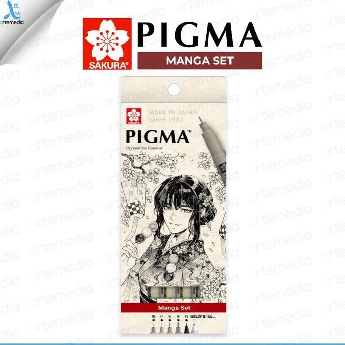 DRAWING PEN SAKURA PIGMA MICRON MANGA SET A ORIGINAL DAN TERPERCAYA