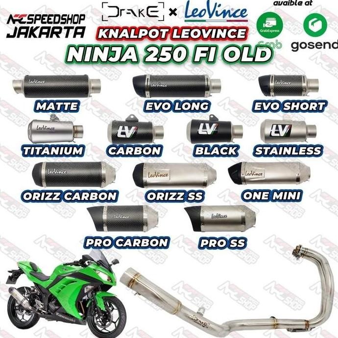 Promo Knalpot Leovince Gp Corsa EVO Ninja 250fi / Z250 FULLSYSTEM COD