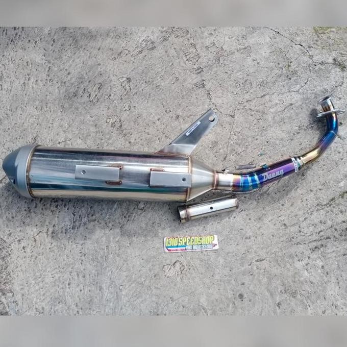 Promo KNALPOT DAENG TSUKIGI LEHERAN TWOTONE BEAT FI 2020/GENIO COD