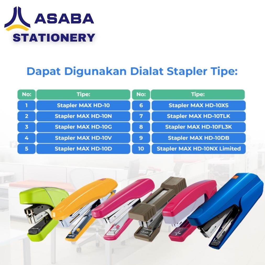 Asaba Stationery - Staples/ Isi / Refill Stapler Max 10-1M BOX