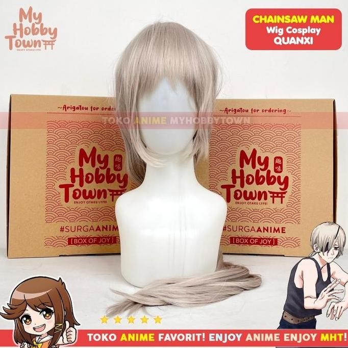 Wig Cosplay Anime Chainsaw Man : Quanxi
