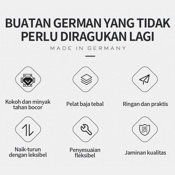 ZOLDYCK Dongkrak Hidrolik 2 Ton Premium - Alat Pengangkat Mobil/Motor - Anti Slip & Safety Lock - Un