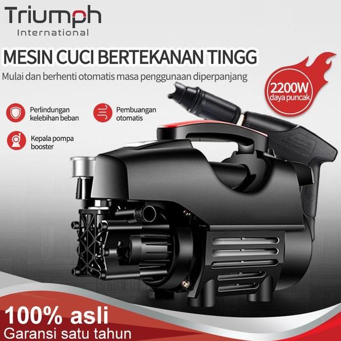 ZOLDYCK Mesin Cuci Mobil Sepeda Motor Tekanan Tinggi Air Listrik Water Washer