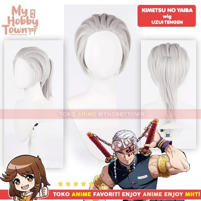 Wig Cosplay Anime Kimetsu no Yaiba Demon Slayer : Tengen Uzui
