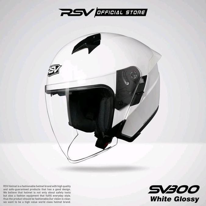 COD RSV HELMET SV300 WHITE GLOSSY DOUBLE VISOR HELM RSV SV300