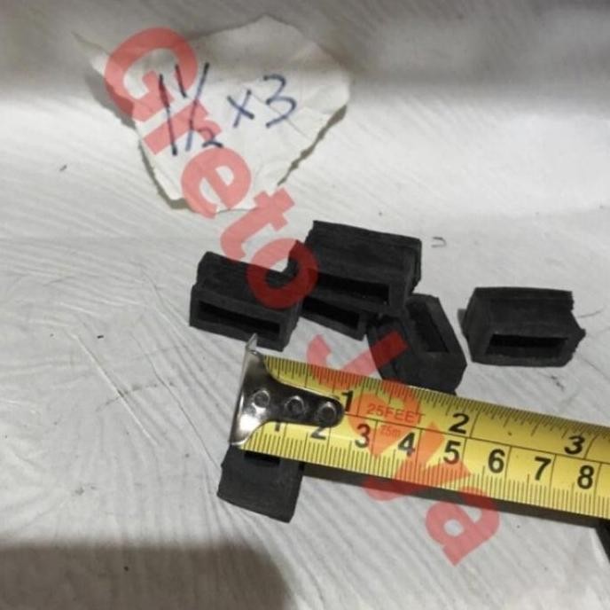 Promo ( 1.5X3 Cm ) Kaki Karet Kotak Besi Tutup Holo Aluminium Kursi Meja Alas Rak Holow Hollow Pipa 