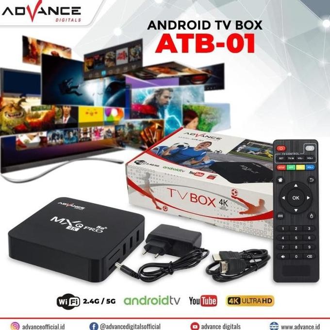 ADVANCE ATB-01 ANDROID TV BOX ULTRA HD 4K 4GB/32GB WIFI 5G ANDROID 10 TKP