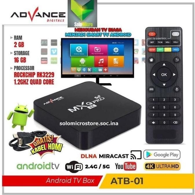 Advance ATB-01 Android Tv Box MXQ PRO 4K SUPPORT WIFI 2+16GB TKP
