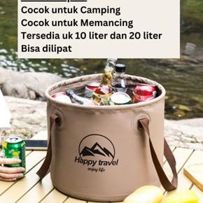 Ember Lipat Piknik Kapasitas 10 Liter Dan 20 Liter Ember Fishing Camping Ember Travel Lipat Portable