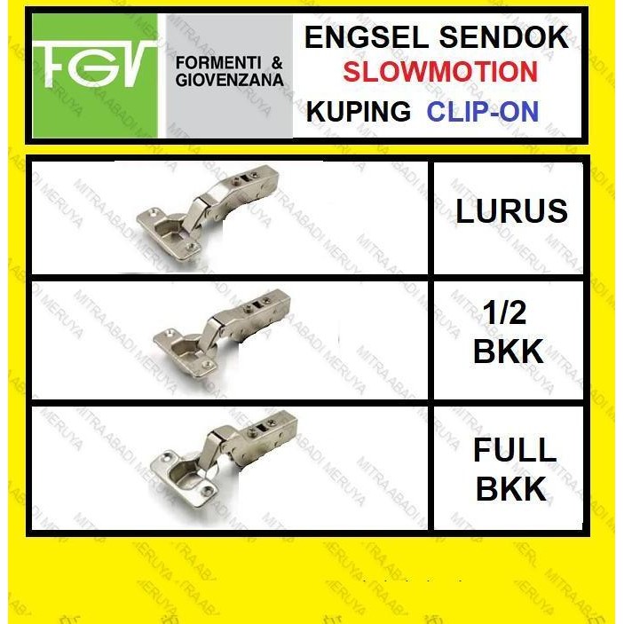 Promo Engsel Sendok Fgv Slowmotion Lurus Engsel Lemari Fgv Soft Cod