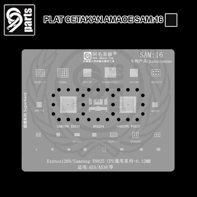 ULQUIORRA- Plat Cetakan IC Amaoe Sam:16 Original / Cetakan IC Amoe Sam 16 Samsung
