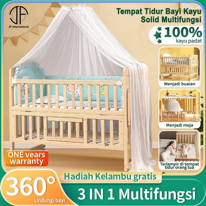 WONDERWEISS- Baby Box Kayu / Baby Box / Ranjang Bayi / Tempat Tidur Bayi