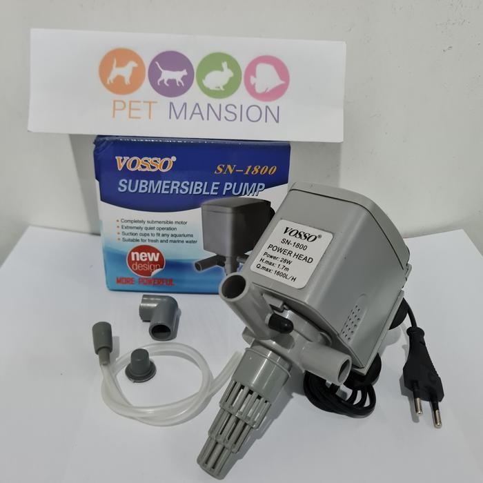 Pompa celup aquarium SN 1800 power head Vosso SN-1800 pompa air aq