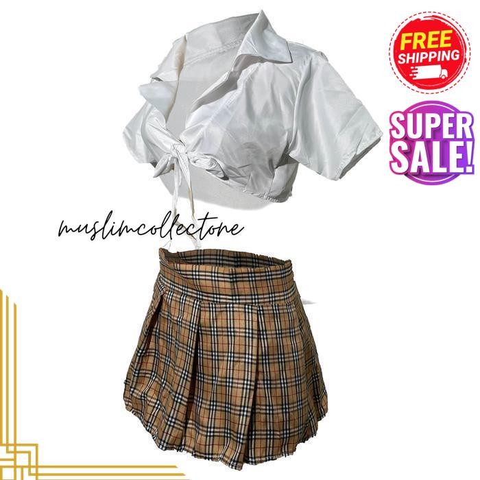 STELAN COSPLAY SERAGAM STUDENT MURID JEPANG SCHOOL SEKOLAHAN LINGERIE PREMIUM FIT ATASAN SHIRT POLOS
