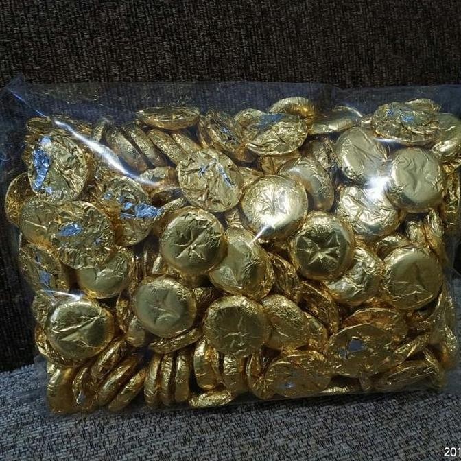 coin delfi fullmilk 500gr (coklat koin delfi)original murah