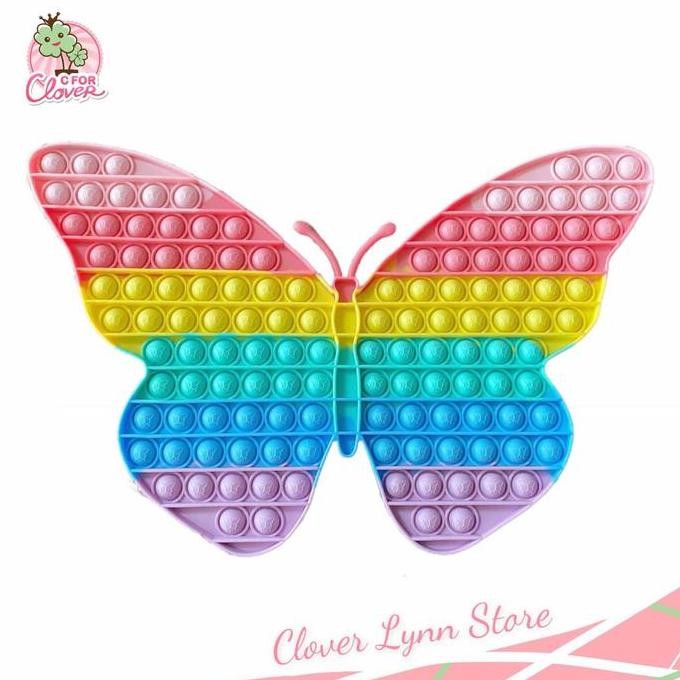 Promo POP IT JUMBO XXXL BUTTERFLY PREMIUM / mainan anak popot tiktok viral COD