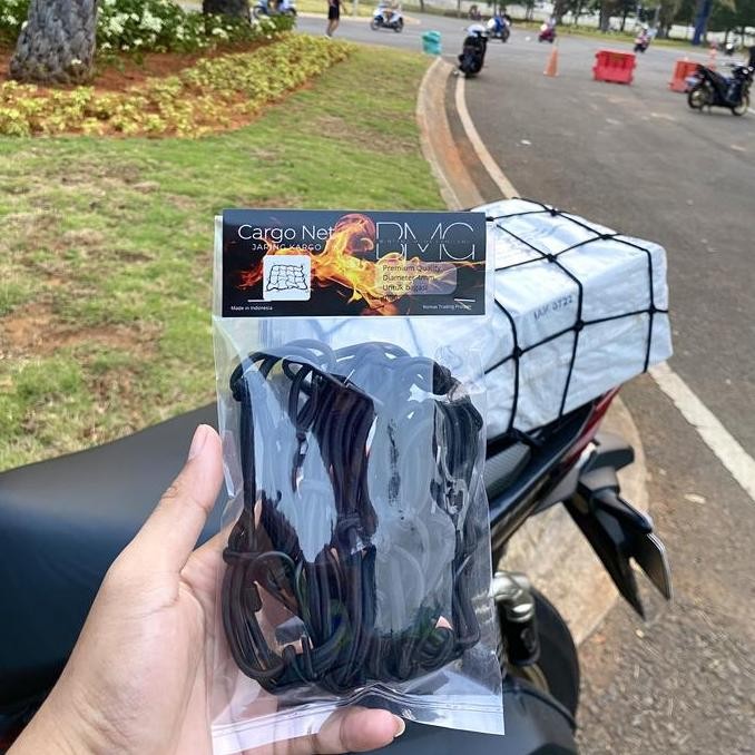 COD Jaring bagasi motor BMG Cargo Net jaring helm touring