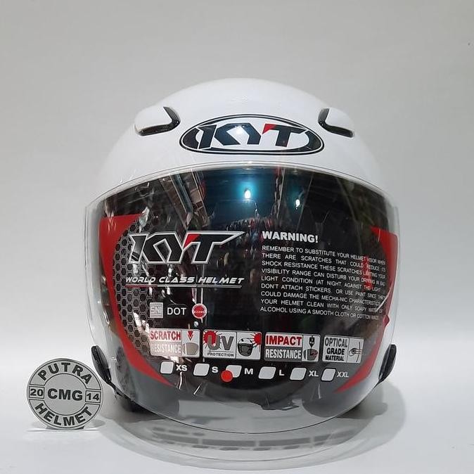 COD HELM KYT DJ MAXI SOLID WHITE PUTIH