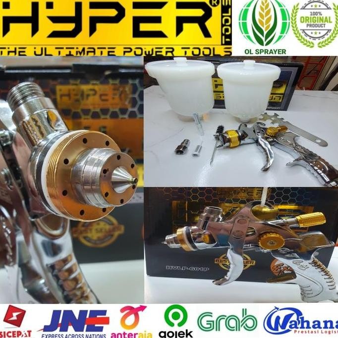 Promo Hyper Spray Gun Hvlp Semprotan Angin Cat Hyper Tabung Atas 600Cc Hvlp Cod