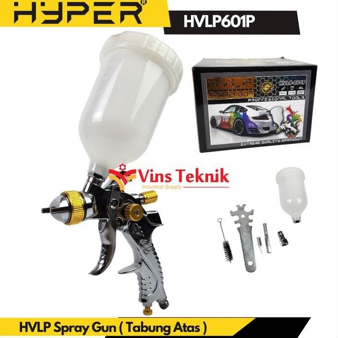 Promo Hyper Hvlp601P Air Spray Gun Hvlp Tabung Atas 600Ml Cod