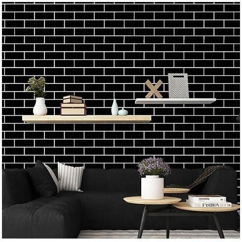 DB60>> COD MURAH - PAKET Wallpaper 5ROLL Stiker Dinding Motif Batu Bata Premium Pvc BEST SELLER 