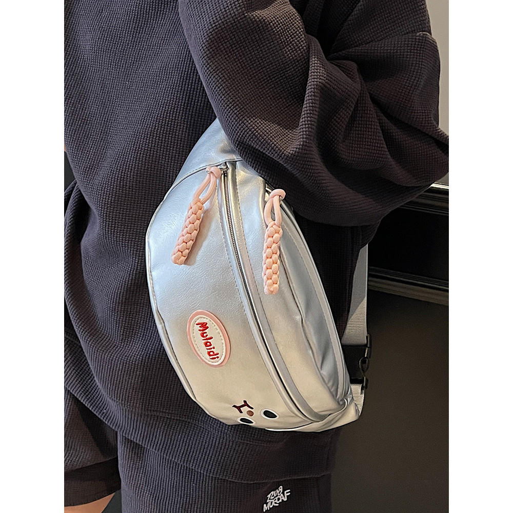 [COD]Tas pinggang selempang lucu untuk wanita gaya olahraga kasual gaya Korea modis untuk bepergian