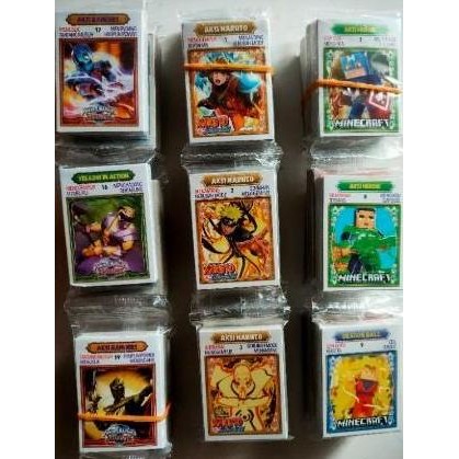 kartu kwartet mainan angka jadul 90 an kartu umbul 1 ikat 320pc