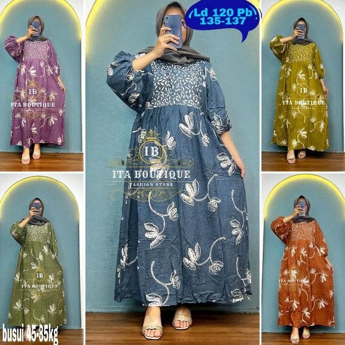 Promo ITA BOUTIQUE Dress Busui Sedres Sofia Soft dan Colet Warna Busui Wanita Muslim Rayon Batik Teb