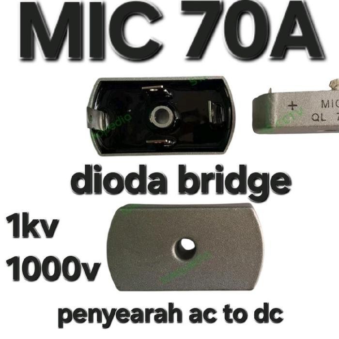 ( DIODA 70A 1000V )  DIODA DIODE PENYEARAH BRIDGE AC TO DC JEMBATAN KAKI 4 4P 70 A AMPERE 1KV 1000 V