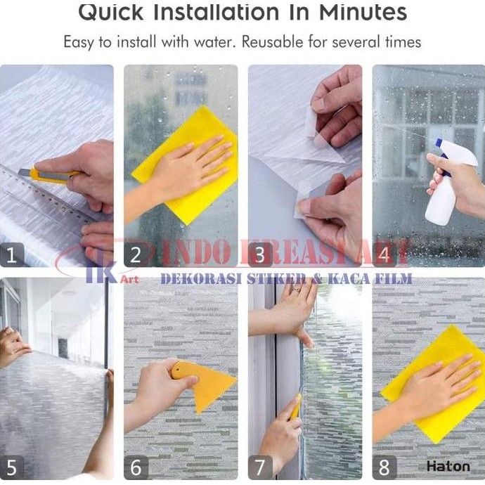 DB8 >> STIKER KACA MOTIF 3D KOTAK PREMIUM TERBARU PELAPIS KACA JENDELA