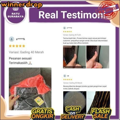 Gercep Kantong Plastik Jumbo Tas Kresek uk 40x65 Gading Surya isi 50 Lembar Tebal 0.2 Merah Putih Hi
