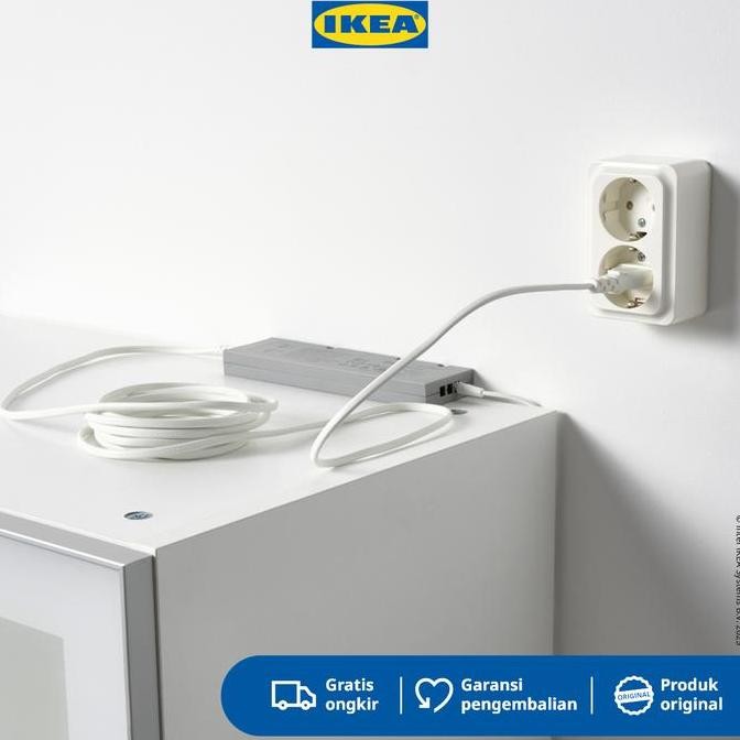 Ikea Fornimma Kabel Power Supply 3.5M Lampu Plastik