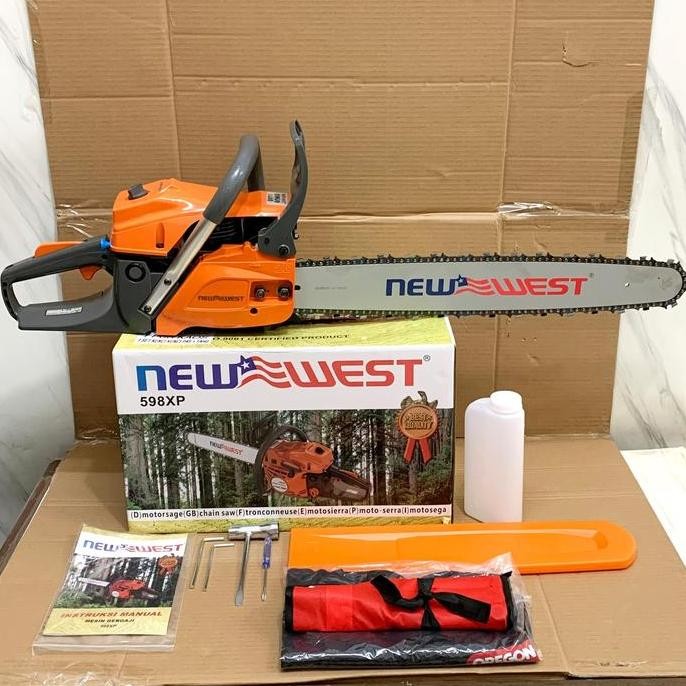 Chainsaw New West Nw 598/ Nw598X - Bar 22"- Mesin Potong Kayu+Rantai
