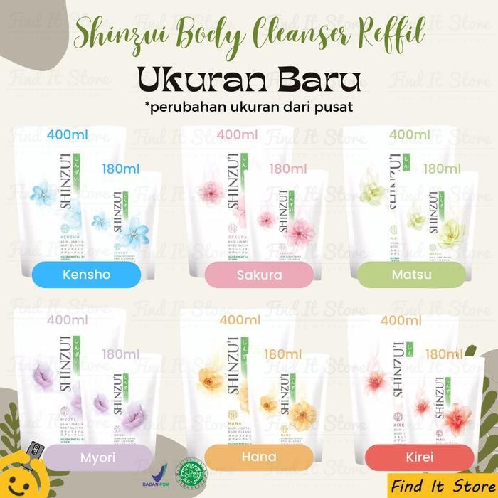 Shinzui Sabun Cair REFILL 420ml 200ml Skin Lightening Body Wash
