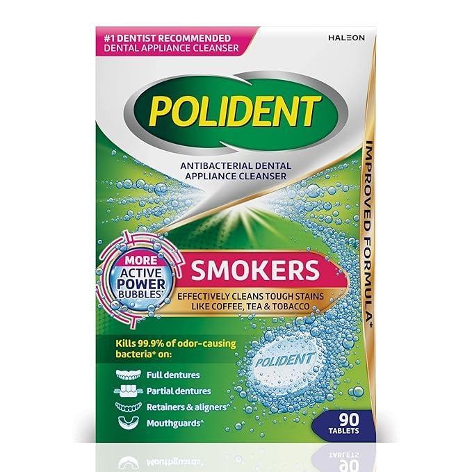 [USA] Polident Smokers Denture Cleanser - 90 Tablets